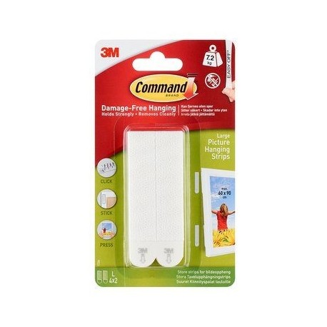 Command Large Picture Hanging Strips - 3M 17206