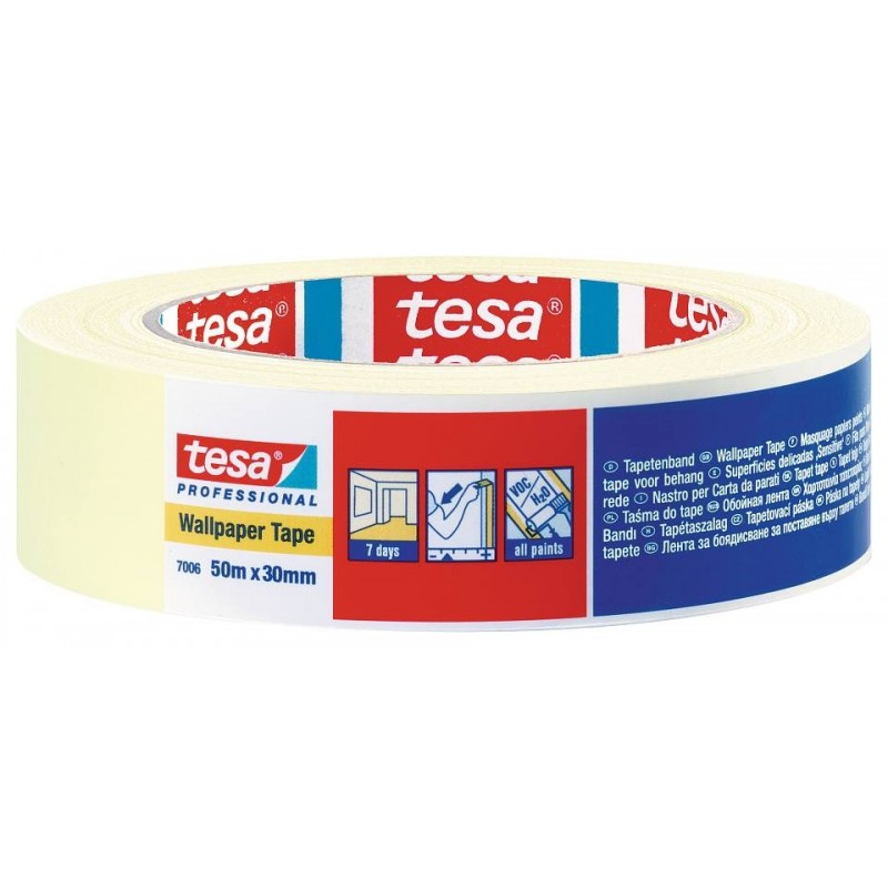 Low Tack Wallpaper Masking Tape - Tesa 7006 - Shand Higson & Co Ltd
