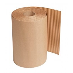 Corrugated paper roll