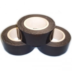 Black Low Tack polythene outdoor protection tape 80mu