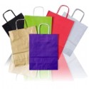 Coloured Paper Twisted Handle Carrier Bag 