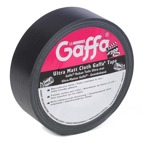 25MMX50M BLACK ULTRA MATT CLOTH TAPE AT0200
