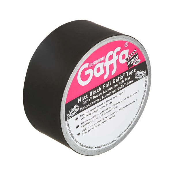 50MMX25M BLACK MATT FOIL GAFFA TAPE AT0205