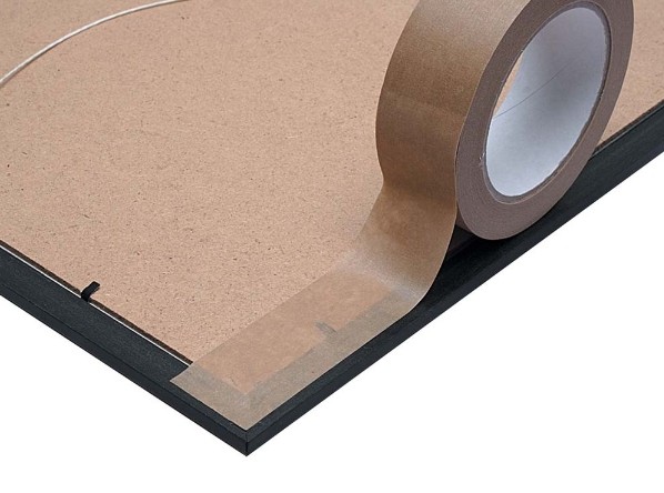 25MMX50M BROWN PAPER TAPE NATURAL RUBBER RESIN SOLVENT ADHESIVE