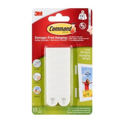 3M  LARGE COMMAND STRIPS 17206 (24 PACKS/BOX)