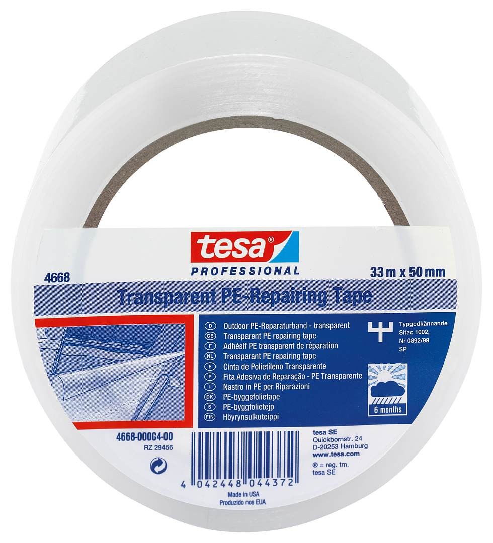 50MMX 33M TRANSPARENT PE TAPE TESA® 4668