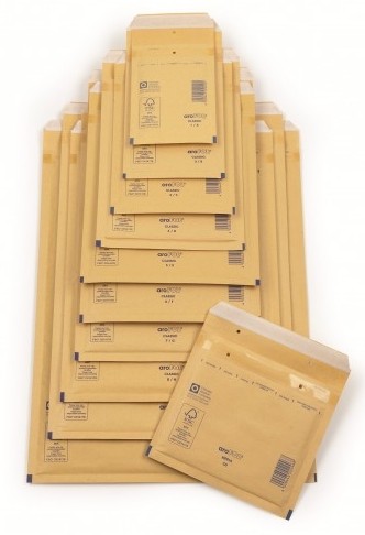 B/2 GOLD POSTAL BAGS ID:120MMX215MM 200 / BOX