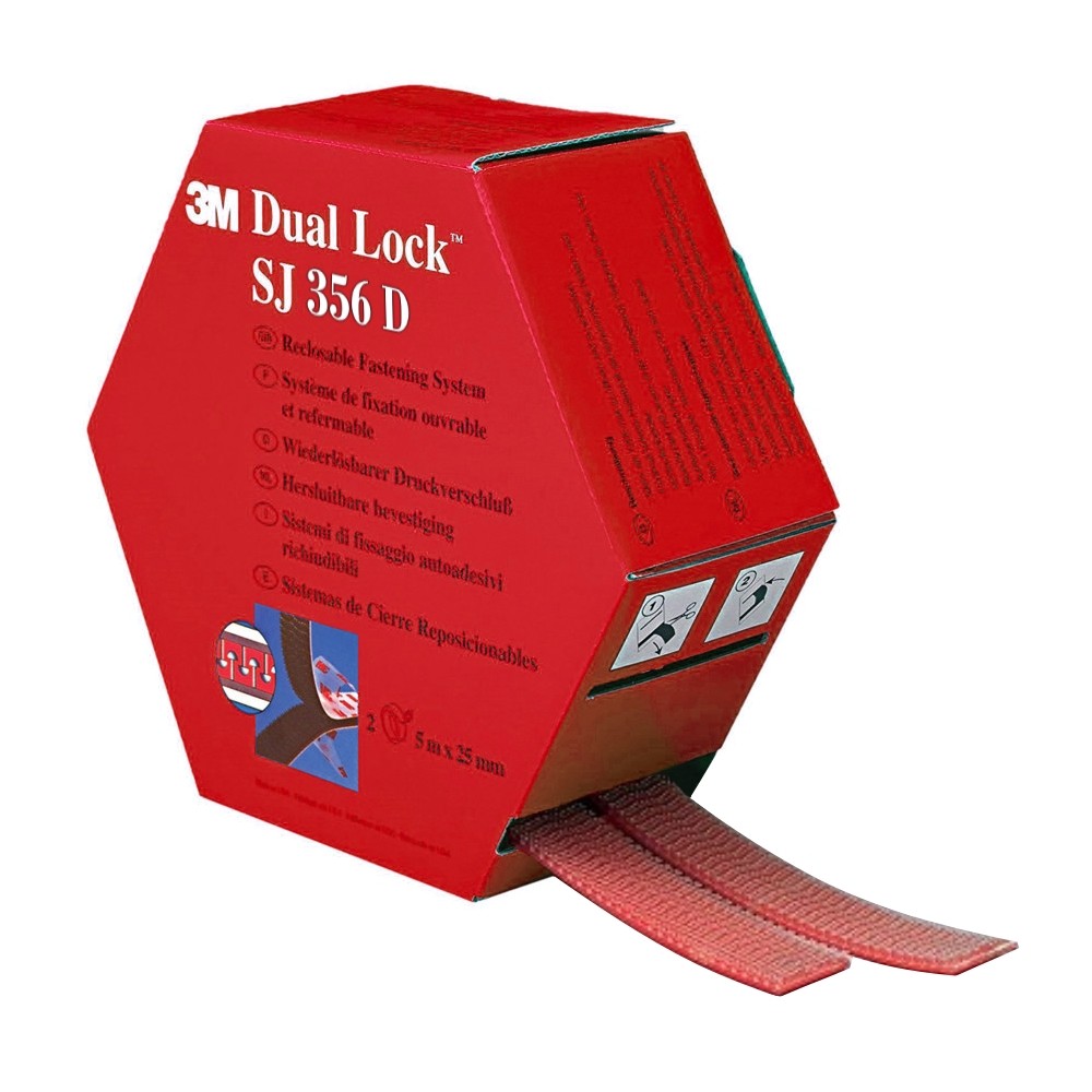 25MMX5M CLEAR DUAL LOCK TWIN PACK 3M SJ356D