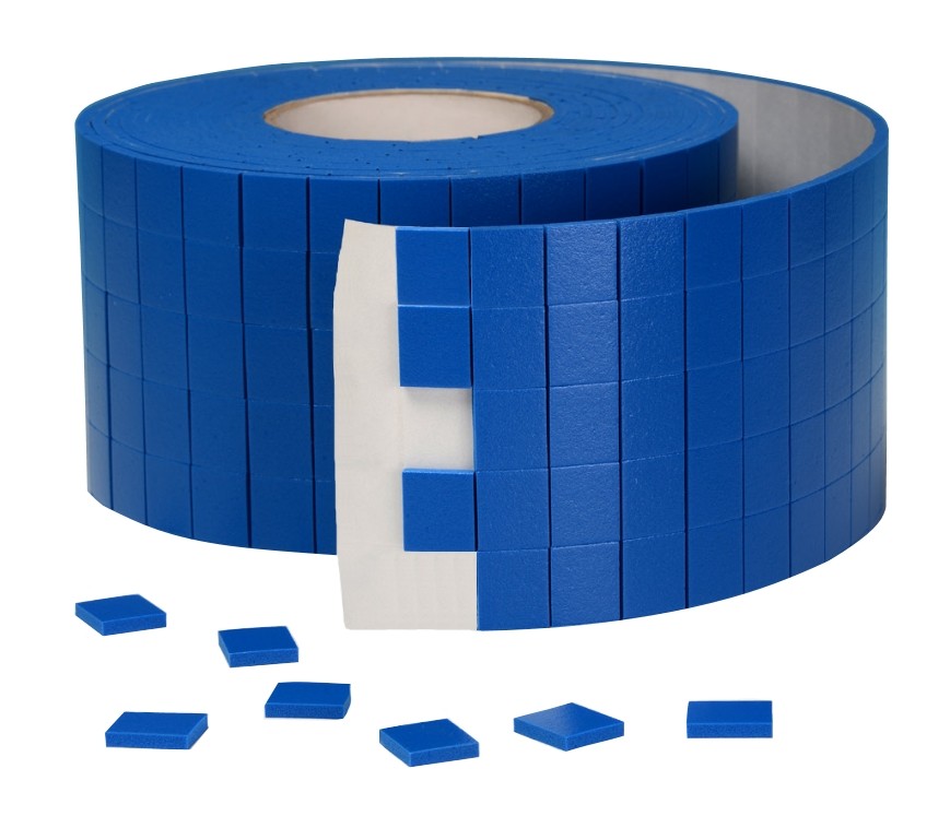 24MMX4.0MMX17MM BLUE JUMBO FOAM PADS 20,000 / ROLL