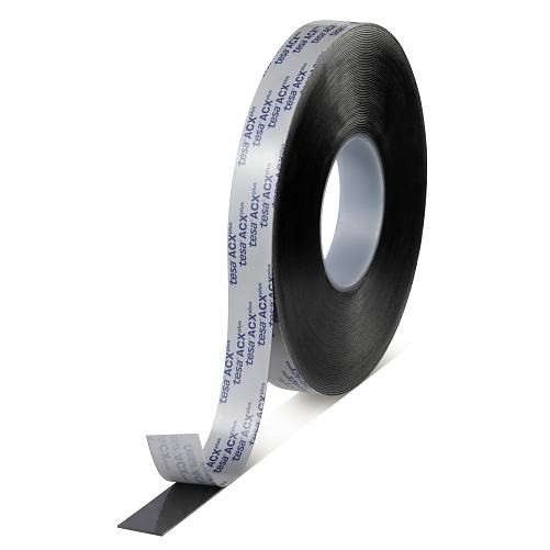 12MMX0.8MMX25M BLACK ACX ACRYLIC TAPE PAPER LINER TESA® 7063