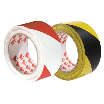 50MMX 33M BLACK/YELLOW PVC SELF ADHESIVE HAZARD TAPE SCAPA 2724
