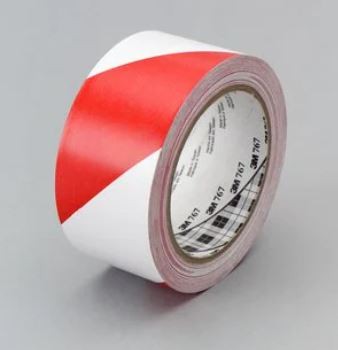 50MMX 33M RED/WHITE HAZARD TAPE 3M 767I