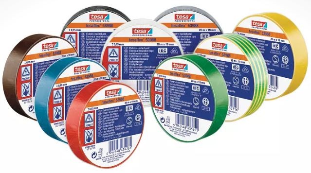 19MMX25M BLACK PVC TAPE TESA® 53988