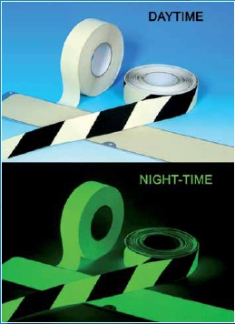 25MMX18M HAZARD GLOW IN THE DARK ANTISLIP TAPE