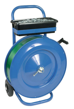 406MM CORE STRAP DISPENSER TROLLEY FOR EXTRUDED POLYESTER 150MM WIDE CORE